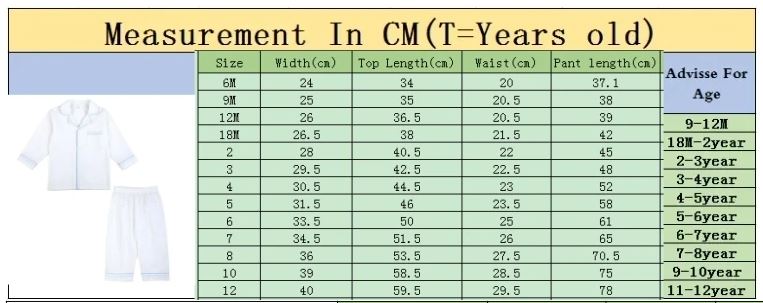 Boys White with Blue Piping Seersucker Pyjama Sets - Long