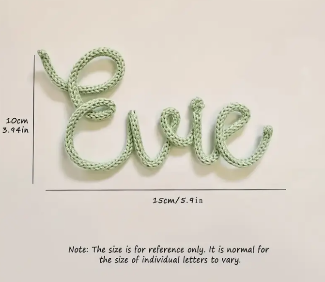 Custom Knitted Name