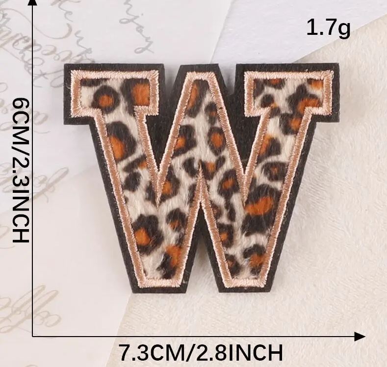 Iron on Leopard Print Alphabet