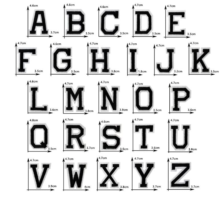 Iron On Alphabet