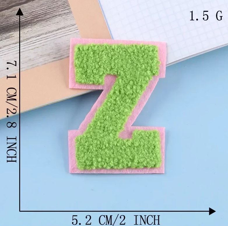 Iron On Multi Colour Chenille Alphabet