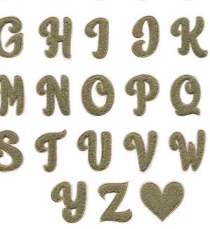 Iron On Chenille Alphabet 7cm