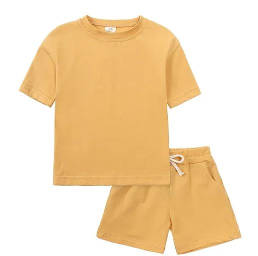 Kids Tales Plain Colour Short Set - 2