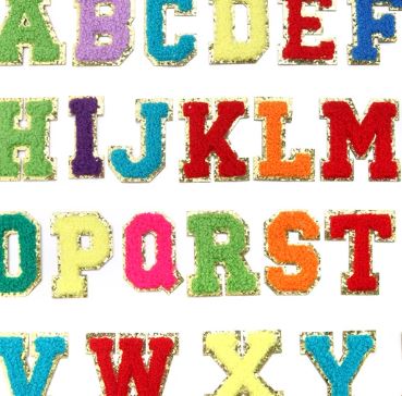 Iron On Chenille Alphabet