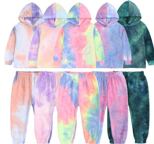Kids Tales Hooded Tie Dye Lounge Sets