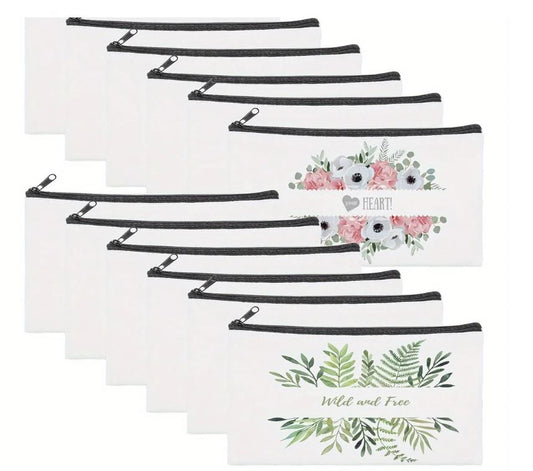 10 Pack Sublimation Cosmetic Bag