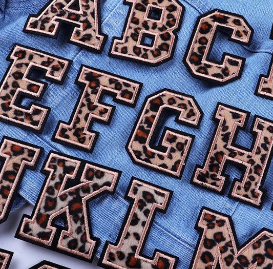 Iron on Leopard Print Alphabet