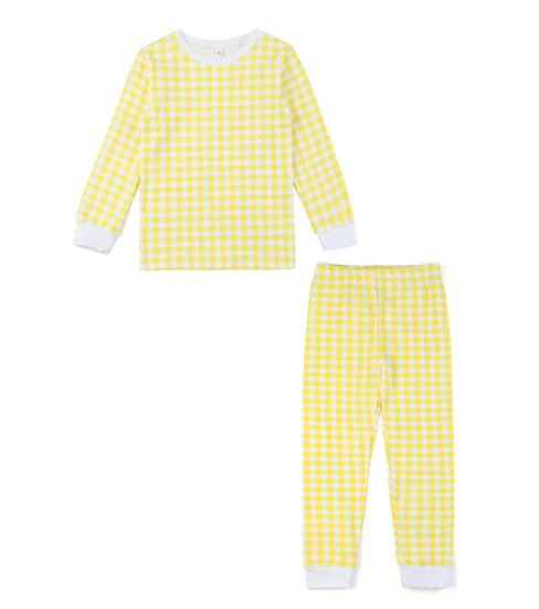Boys Yellow Check Pyjama