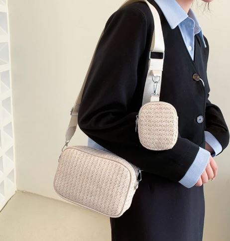 Crossover Straw Bag