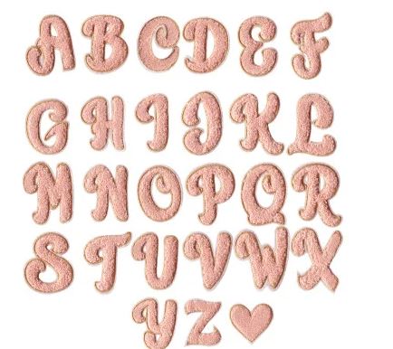 Iron On Chenille Alphabet 7cm