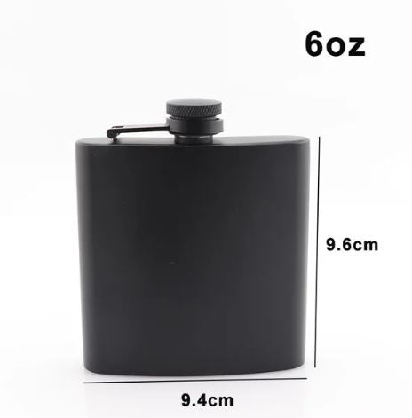Black Hip Flask