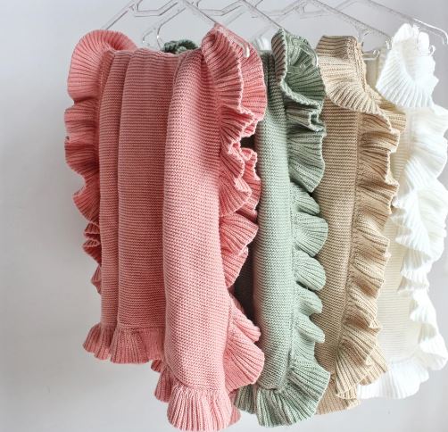 Frill Knitted Baby Blanket