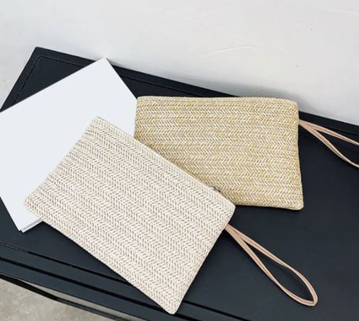 Straw Small Clutch Bag