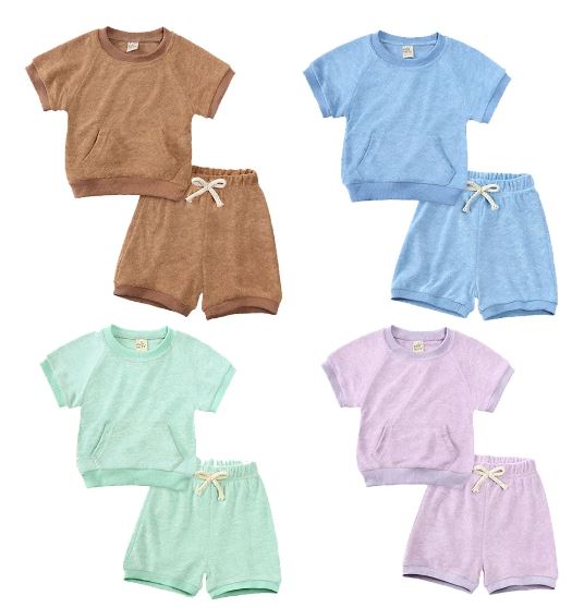 Kids Tales Terry Towelling  Short Set