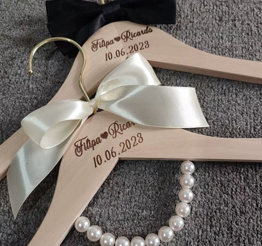 Bride & Groom Wooden Hanger
