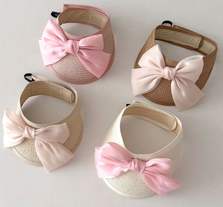 Sunscreen Hat with Bow & Bag