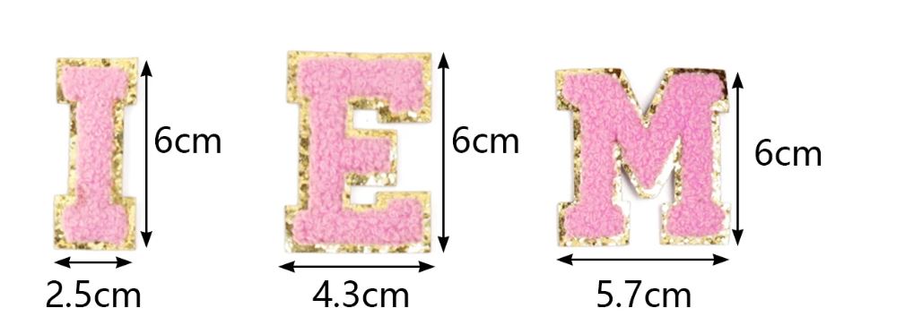 Iron On Chenille Alphabet