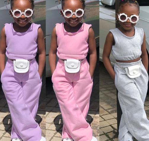 Kids Tales Crop Top and Loose Pants Set