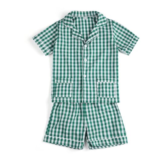 Boys Green Plaid Pyjama