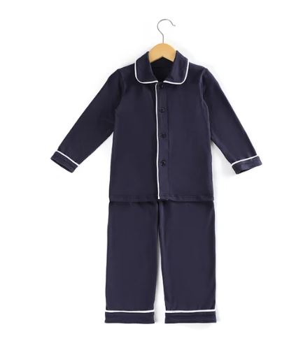 Boys Navy Cotton Pyjama