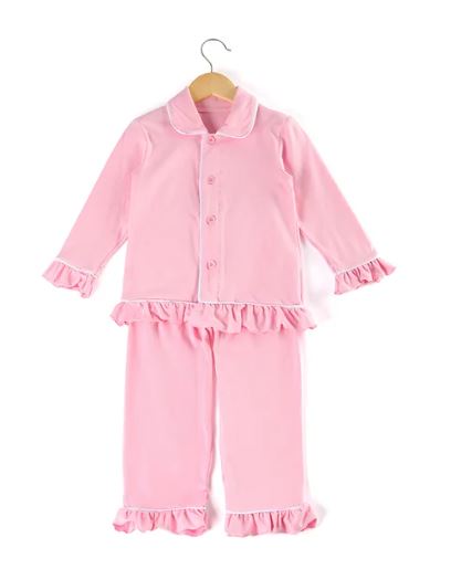Girls Light Pink Cotton Pyjama Set (Copy)