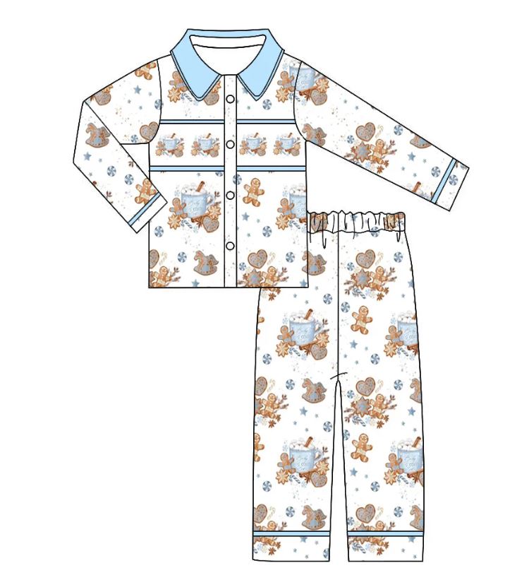 Blue Gingerbread Pyjamas