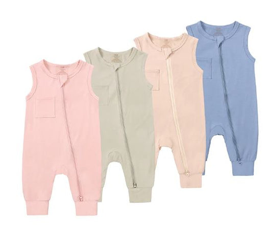 Bamboo Romper with Pocket Detail