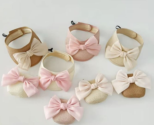 Sunscreen Hat with Bow & Bag