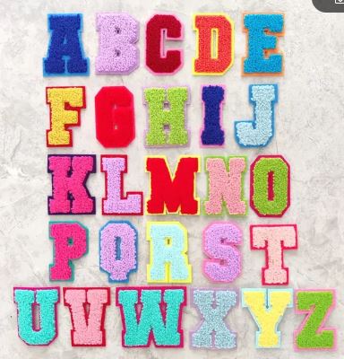 Iron On Multi Colour Chenille Alphabet