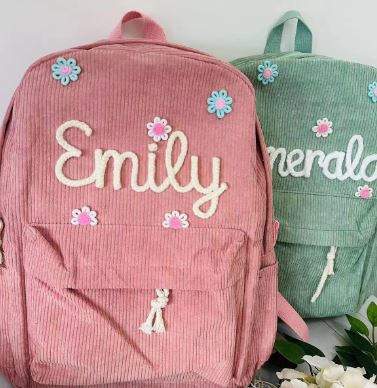 Personalised Corduroy Back Pack