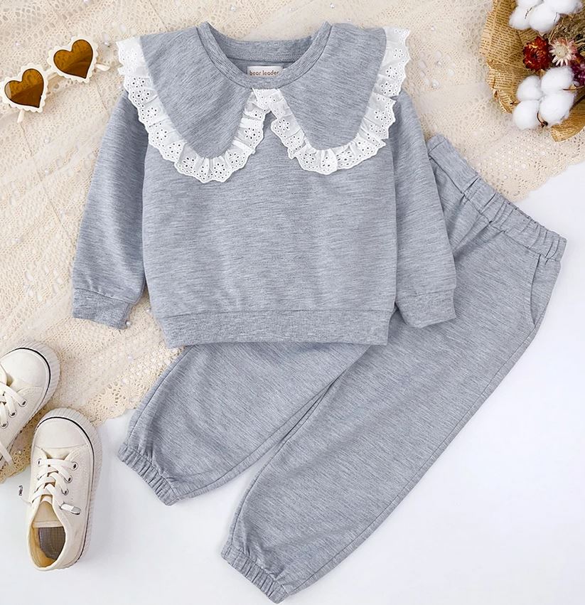Lace Collar Lounge Set