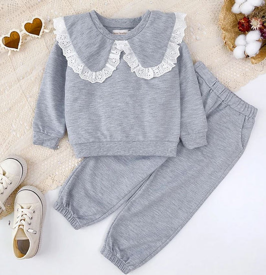 Lace Collar Lounge Set