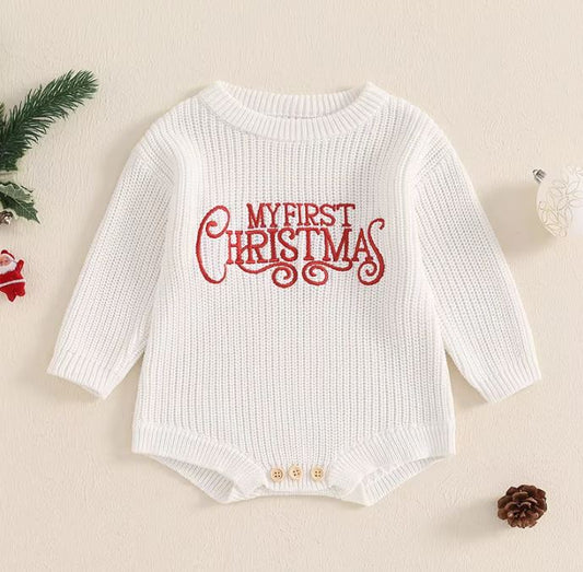 Baby 1st Christmas Romper