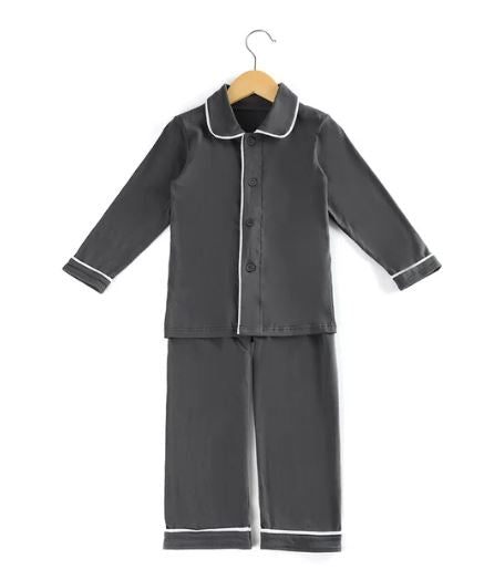 Boys Grey Cotton Pyjama