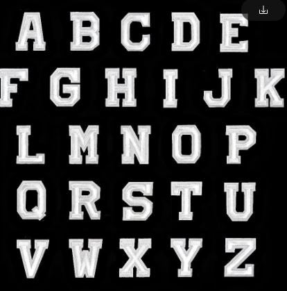 Iron On Alphabet