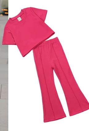 Kids Tales Ribbed Flare Lounge Set