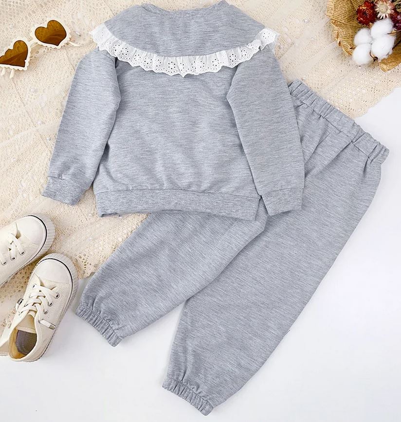 Lace Collar Lounge Set