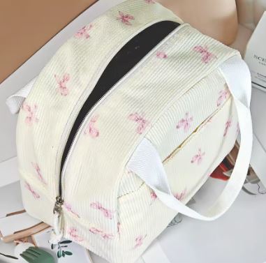 Bow Corduroy Lunch Bag