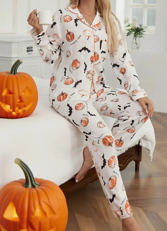 Ladies Pumpkin Pyjamas