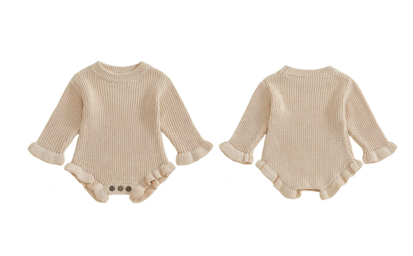 Frill Knitted Romper
