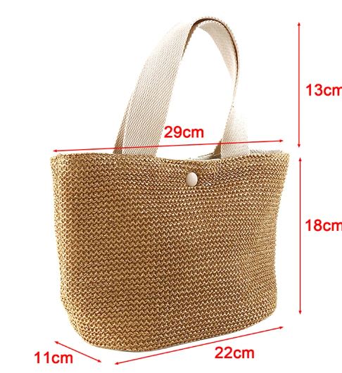Top Handle Small Straw Bag