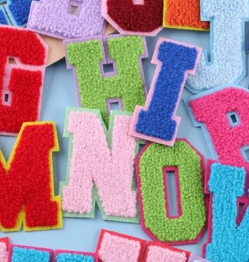 Iron On Multi Colour Chenille Alphabet