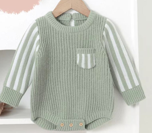 Knitted Romper with Pockets