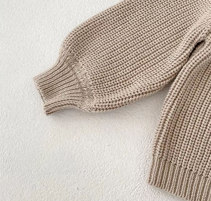 Large Collar Knitted Cardigan