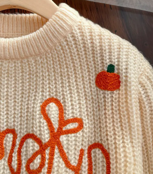 Pumpkin Knitted Jumper