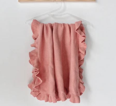 Frill Knitted Baby Blanket