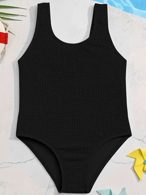 Girls Textured Swimsuit