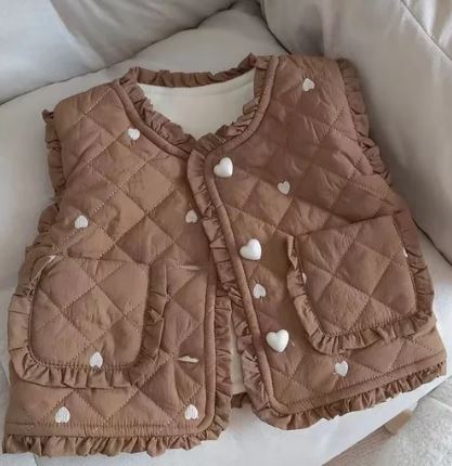 Frill Gilet with Heart Detail