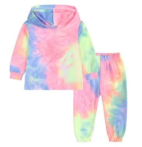 Kids Tales Hooded Tie Dye Lounge Sets