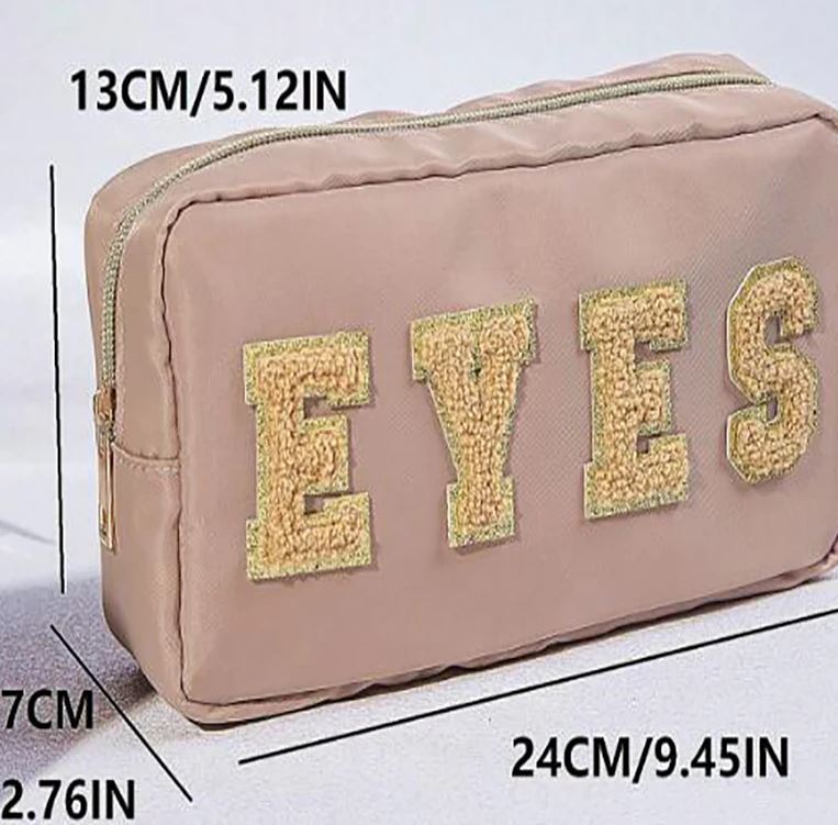 Set of 3  Cosmetic Bags,Face, Eyes, Lips